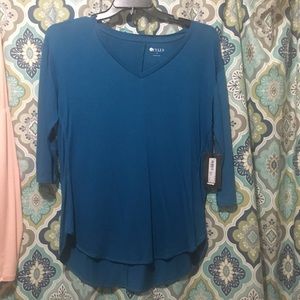 Stylus Blue Blouse NWT